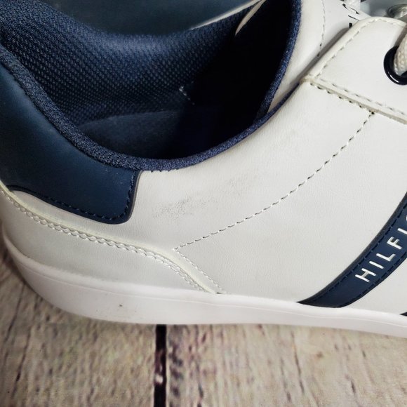 Tommy Hilfiger Men\'s Leather White Athletic Shoes - Thyme main image 5